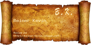 Beiner Kevin névjegykártya